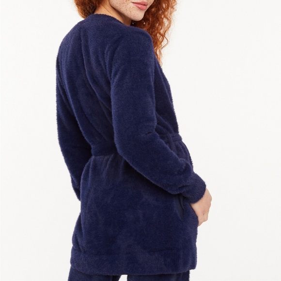 SAVAGE x Fenty (M/L) Fluff it Up Robe in Navy Blue - Picture 5 of 15